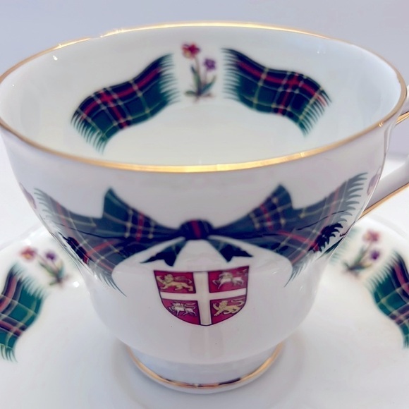 Royal Adderley Newfoundland Tartan Fine Bone China Teacup and Saucer England - Picture 2 of 7